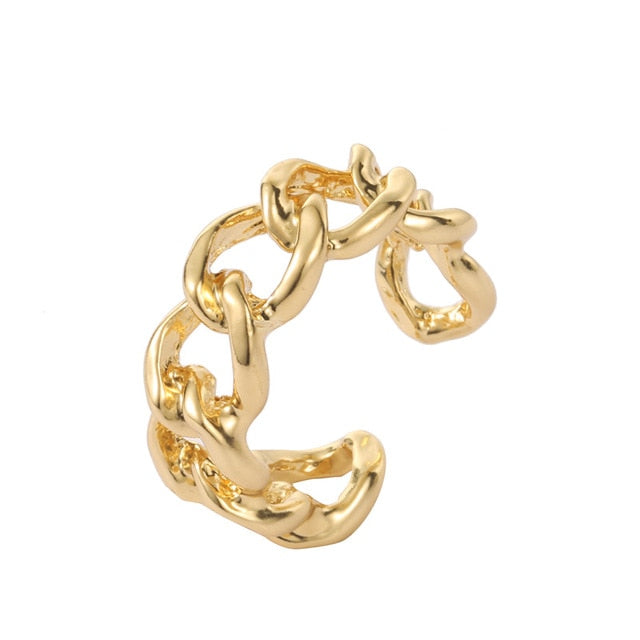 Gold Plating Chain Shape Ring