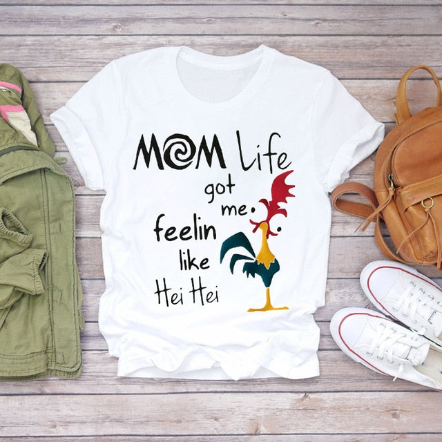 Cartoon Super Mom T-shirts