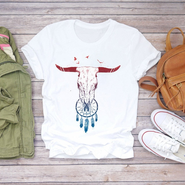 Short Sleeve Dream Feather T-shirts