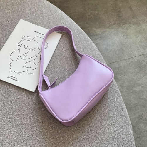 Women Purple Underarm Bag Handbags