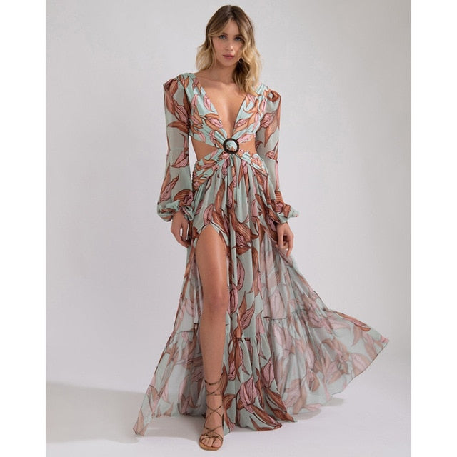 Floral Beach Dress Summer Swimsuit