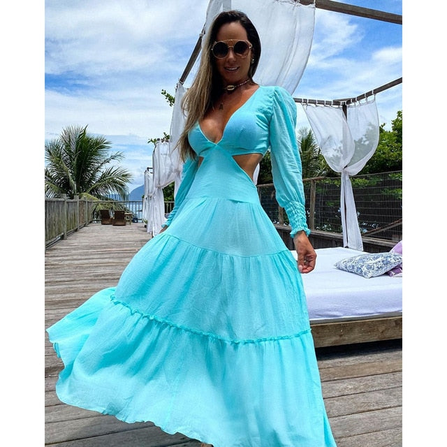 Floral Beach Dress Summer Swimsuit
