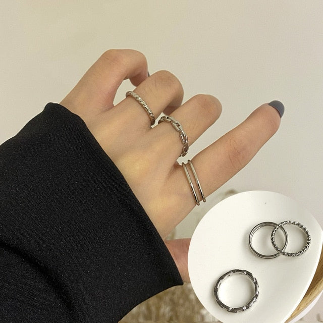 Hollow Round Opening Rings