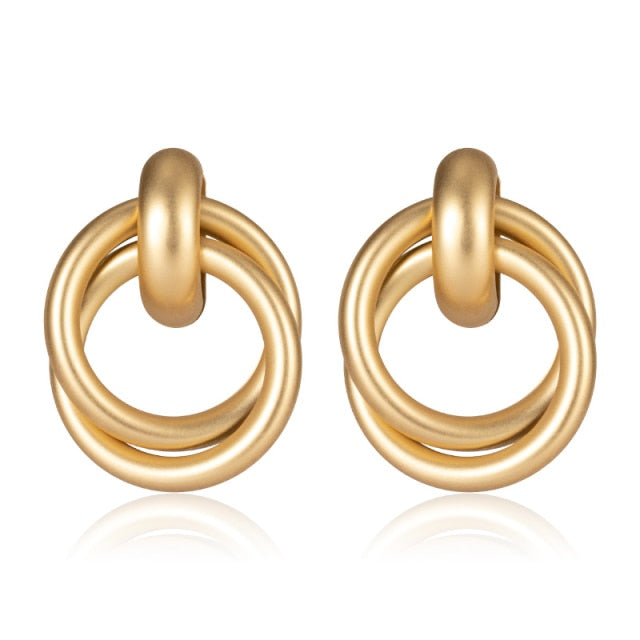 Golden Big Hoop Earrings